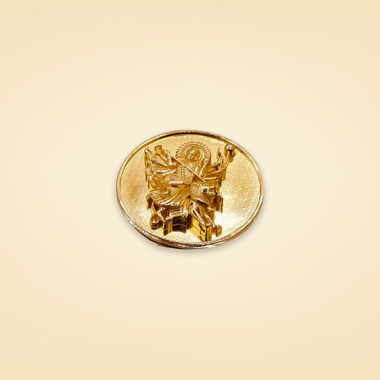 Divine Durga Gold Coin Pendant