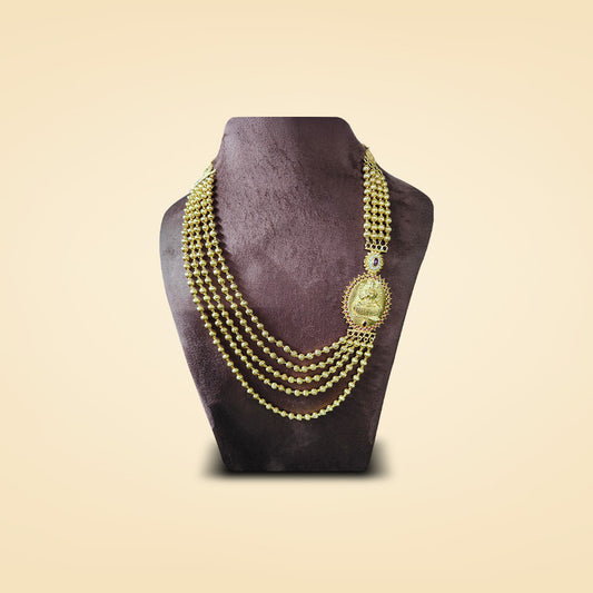 Lakshmi Ratna Haaram – Traditional Multi-Layer Gold Necklace