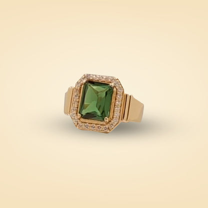 Emerald Majesty Gold Ring