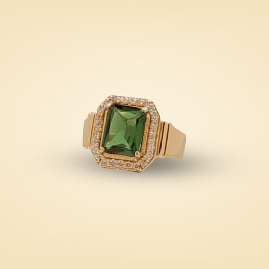 Emerald Majesty Gold Ring