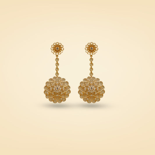 Golden Bloom Drop Earrings