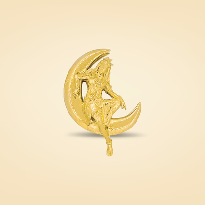 Celestial crescent god Shiva pendant
