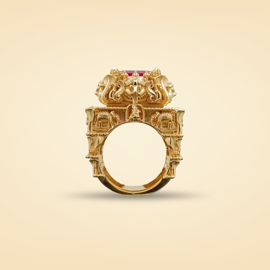 Rajwadi Temple Grandeur Gold Ring