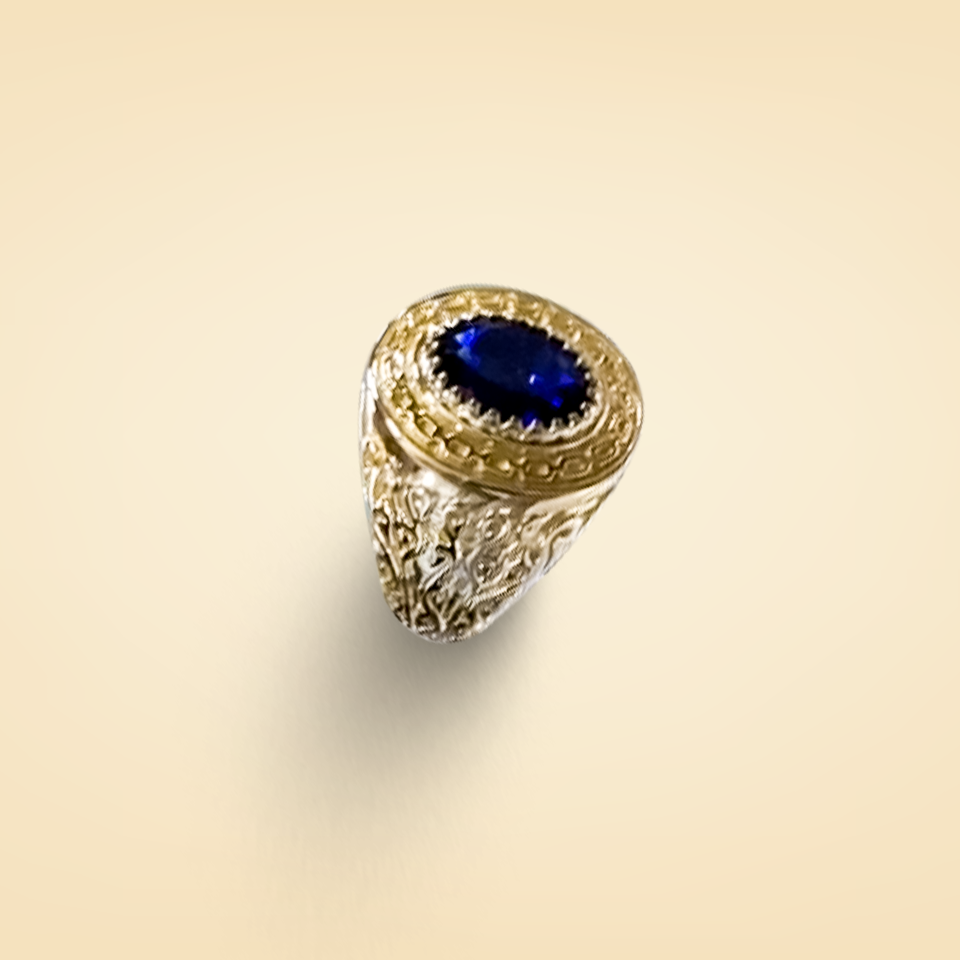 Royal Blue Sapphire Heritage Ring