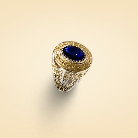 Royal Blue Sapphire Heritage Ring