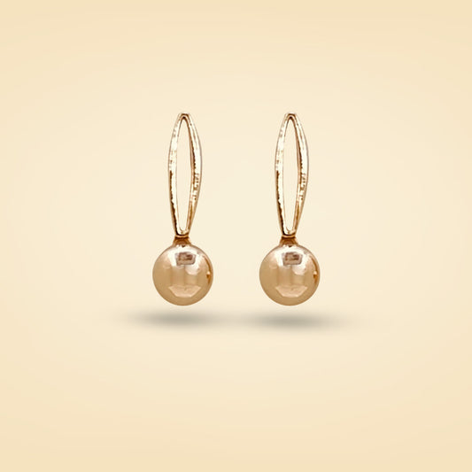 Golden Aura Pearl Drop Earrings