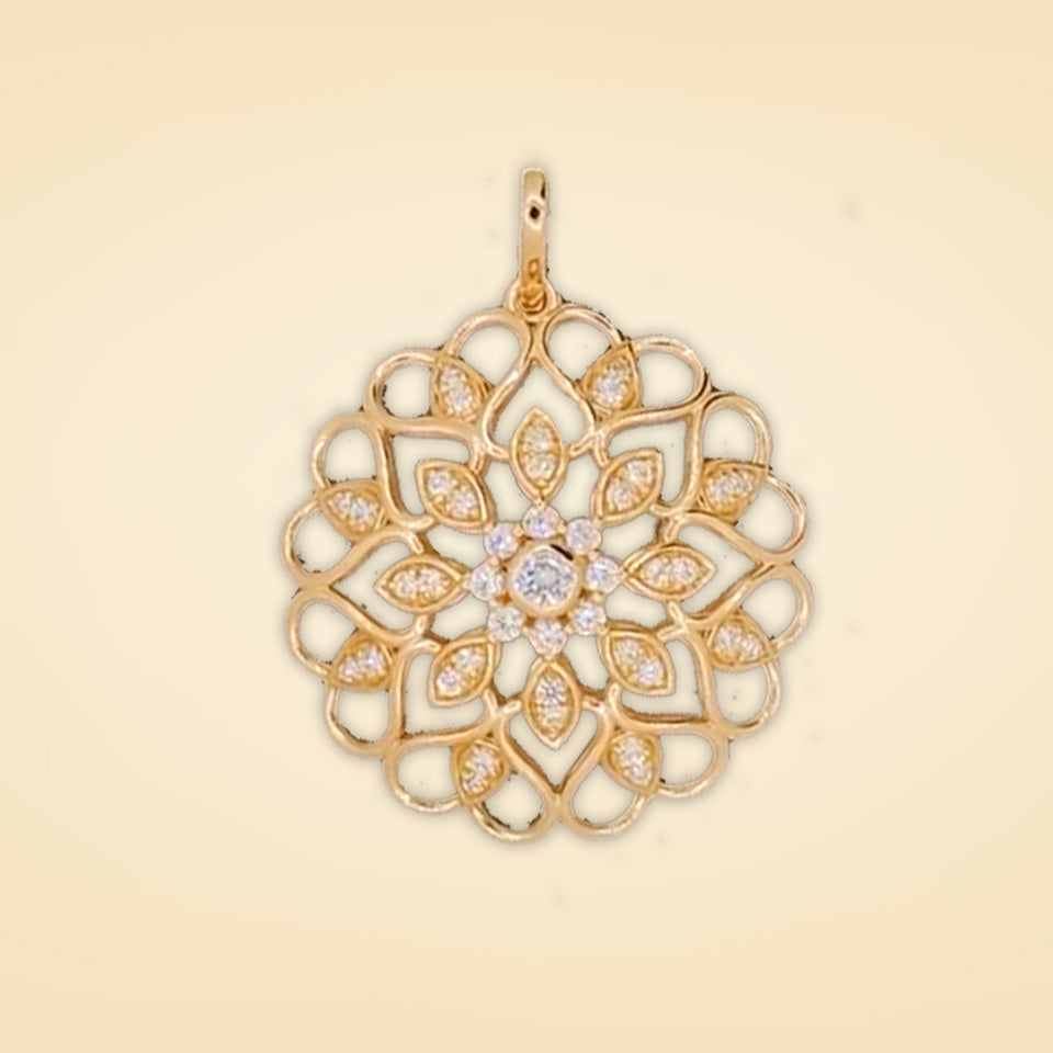 Radiant Floral Harmony Pendant