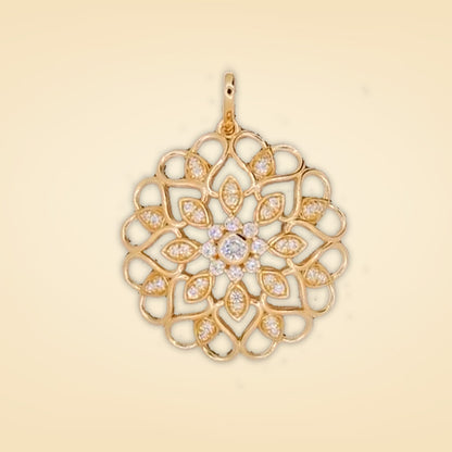 Radiant Floral Harmony Pendant