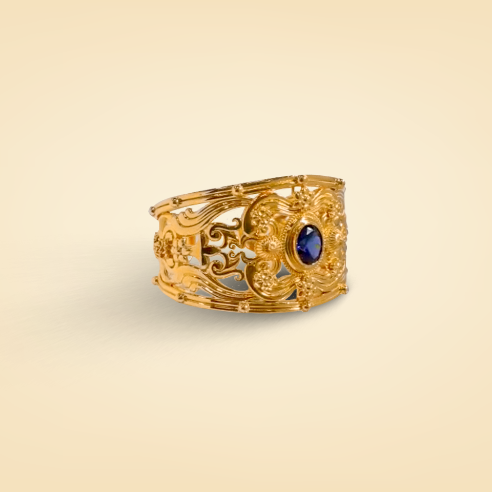 Royal Blue Majesty Gold Bracelet