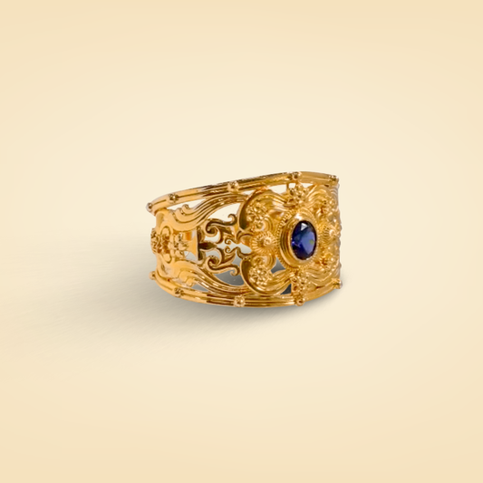 Royal Blue Majesty Gold Bracelet