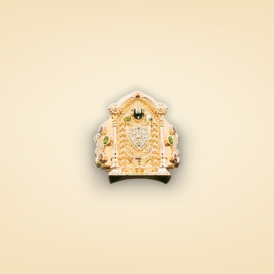Divine Tirupati Bajali Gold Temple Ring