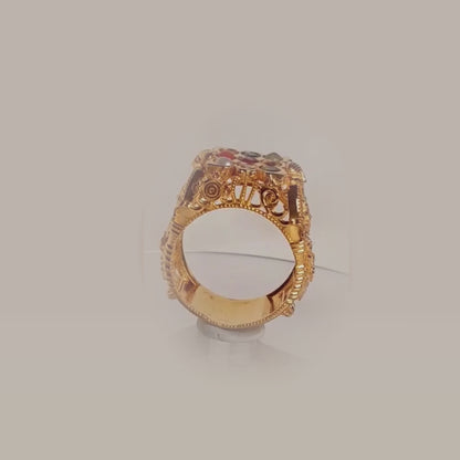Royal Heritage Gold Statement Ring