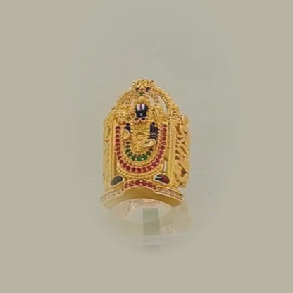Shri Balaji Divine Grace Gold Ring