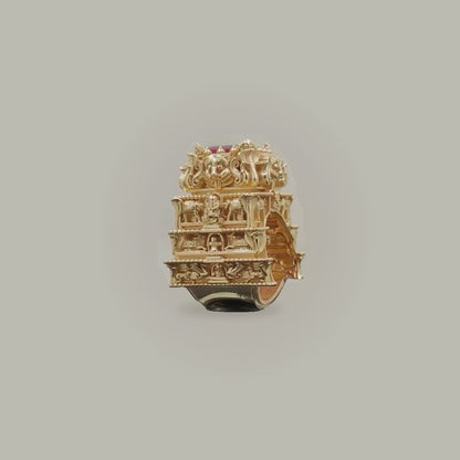 Rajwadi Temple Grandeur Gold Ring
