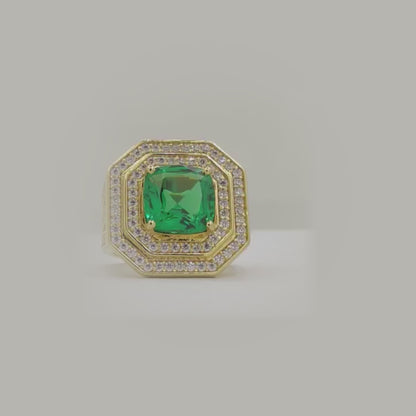 Regal Emerald Luxe Gold Ring