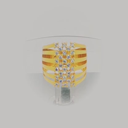 Radiant Cascade Gold Ring