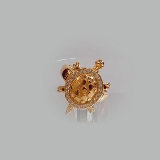 Tortoise Design Gold Ring