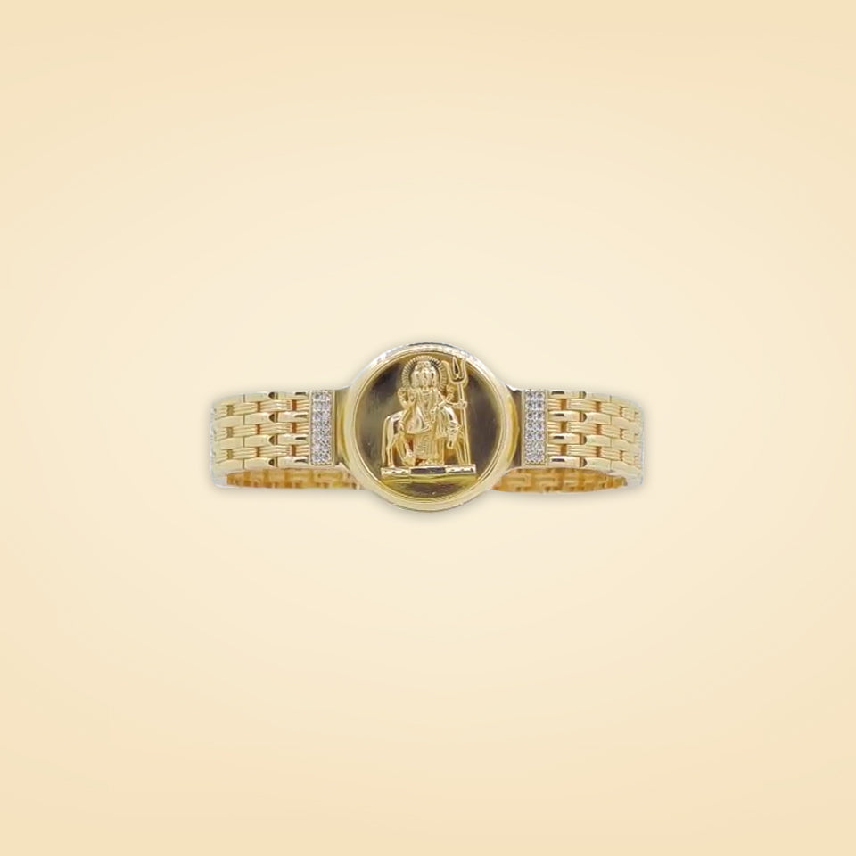 Shri Dattatreya Divine Gold Bracelet